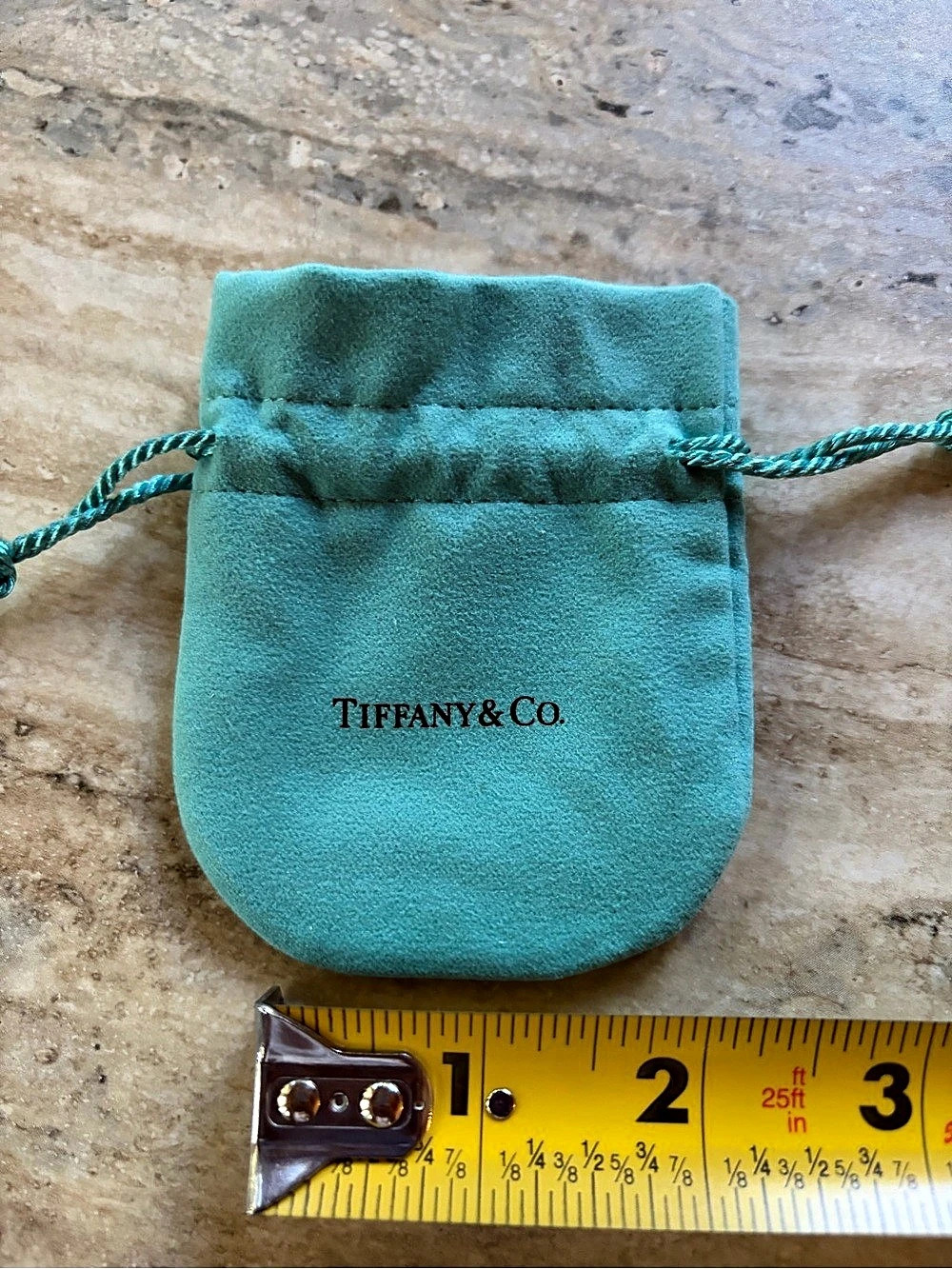 Tiffany & Co. Signature Blue Velvet Drawstring Jewelry Pouch